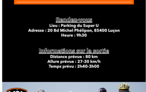 Super U à 9h30 - 80 km à 27/30 km/h